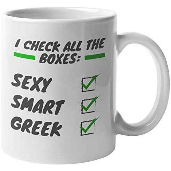 Sexy Smart Greek Ceramic Coffee & Tea Mug & Decor for Party Supplies (11oz)