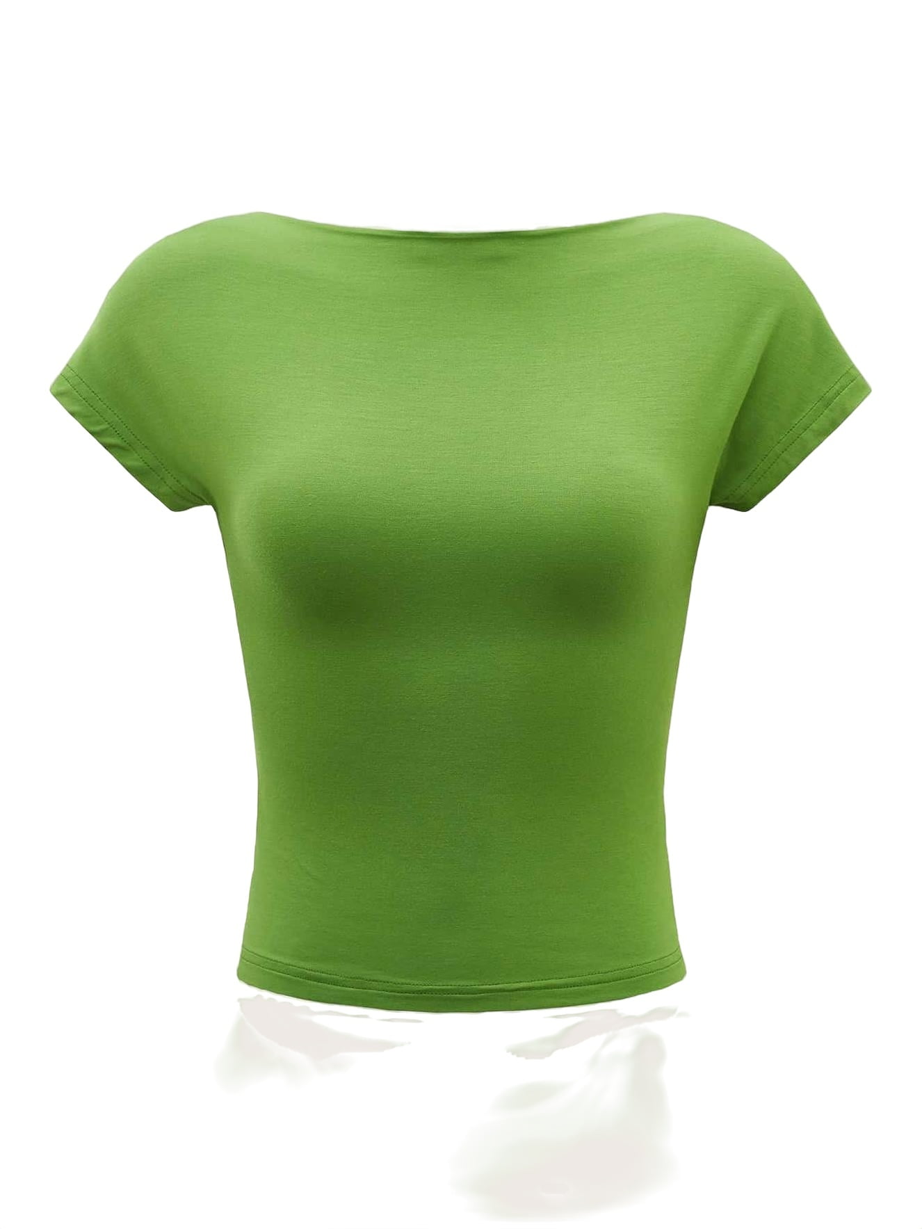 Sexy Solid Boat Neck Short Sleeve Lime Green Plus Size T shirts Women s Walmart