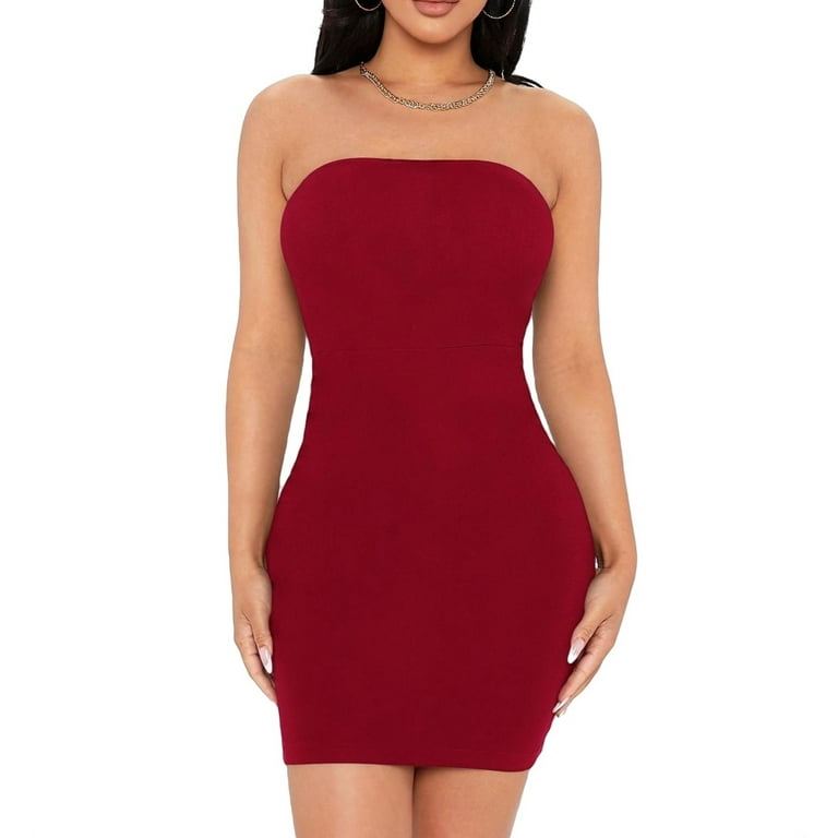Sexy Solid Strapless Dresses Sexy Solid Strapless Dresses