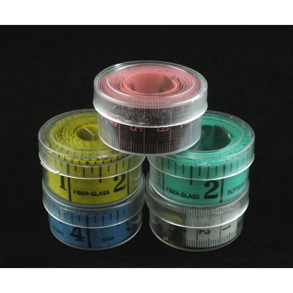 Sexy Sparkles 1 Dual Sided Soft Vinyl Tape Measure Ruler SAE Metric Diet in Case - 150cm