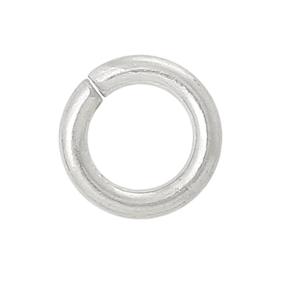 Sexy Sparkles 5 Pc .925 Sterling Silver Plated Open Jump Rings 6mm