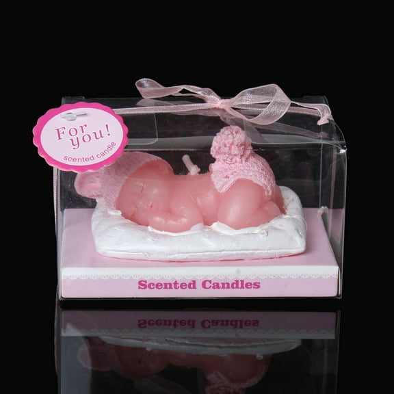 Sexy Sparkles Baby Girl Pink Baby Shower Votive Candle Favors - Scented Candles, 9cm - 1 Pc
