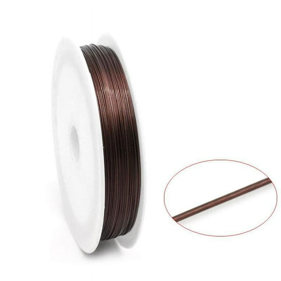 Sexy Sparkles Beading Wire Coffee 0.45mm 1 Roll 1m(40")