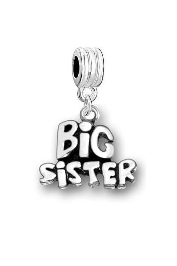 Big Sister Dangle Charm Bead - Siblings Gift Charm Bead