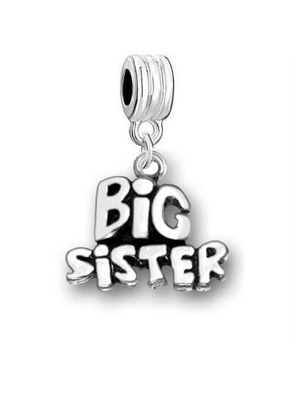 Big Sister Dangle Charm Bead - Siblings Gift Charm Bead