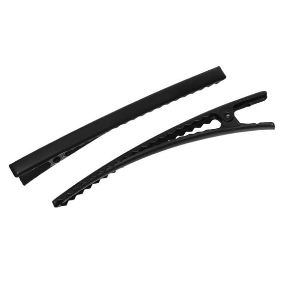 Sexy Sparkles Black Hair Clips Single Prong Alligator Teeth Barrette Snap Pinch, DIY Accessories, Iron Based Alloy Black 10 Pcs