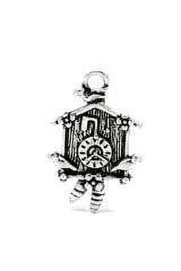 Cuckoo Clock Charm Pendant for Necklace, Women's Jewelry - Zinc Metal Alloy, 1 Pendant
