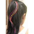 thumbnail image 1 of Sexy Sparkles Mixed Color Genuine Feather Hair Extension Kit 10 Long Multi Genuine Single Feathers + 10 Micro Beads & hook Tool - 7"-11", 1 of 3