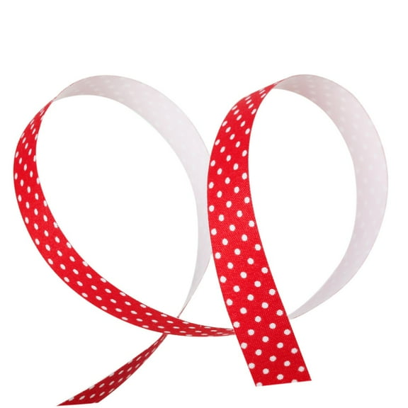 Sexy Sparkles Perfect Fabric Adhesive Scrapbooking Craft Decoration Gift Sticker Tape Red & White Polka Dots - 1 Roll