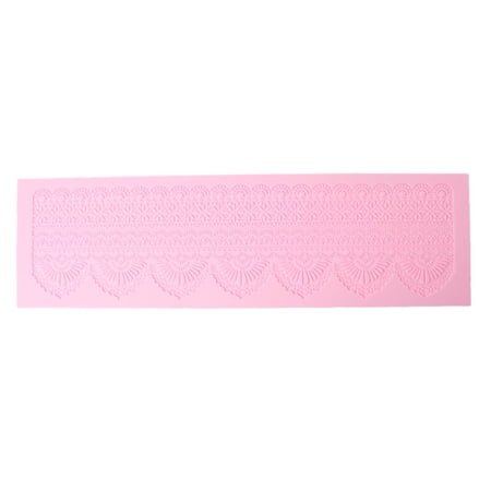 Sexy Sparkles Pink Fan Lace Food Grade Silicone Fondant Cake Sugar Craft Clay Baby Shower Mold - Pink, 1 Pc