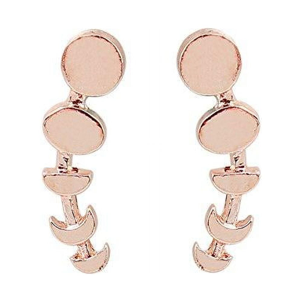 Jean Beau Butterfly Claw Earring - Rose Gold/Silver Crawler Clip Illusion Stud For Women