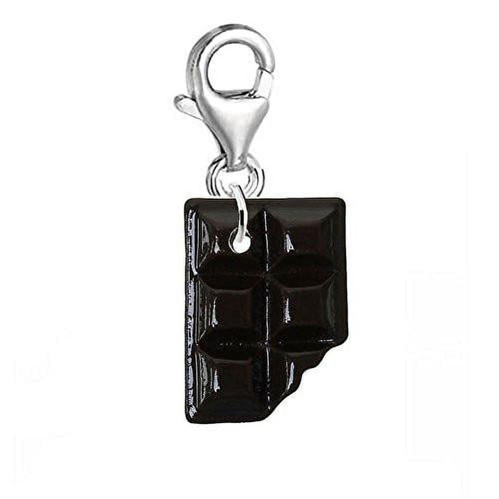 Sexy Sparkles Silver Plated Base Metal Sweet Chocolate Candy Bar Clip