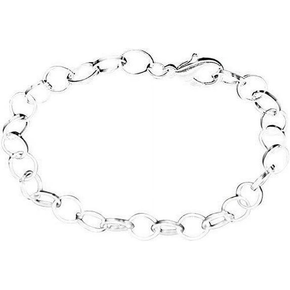 Sexy Sparkles Silver Plated Chain Bracelets Fit Clip on Charm Bracelets - Zinc Based Alloy & Iron Based Alloy, 20cm