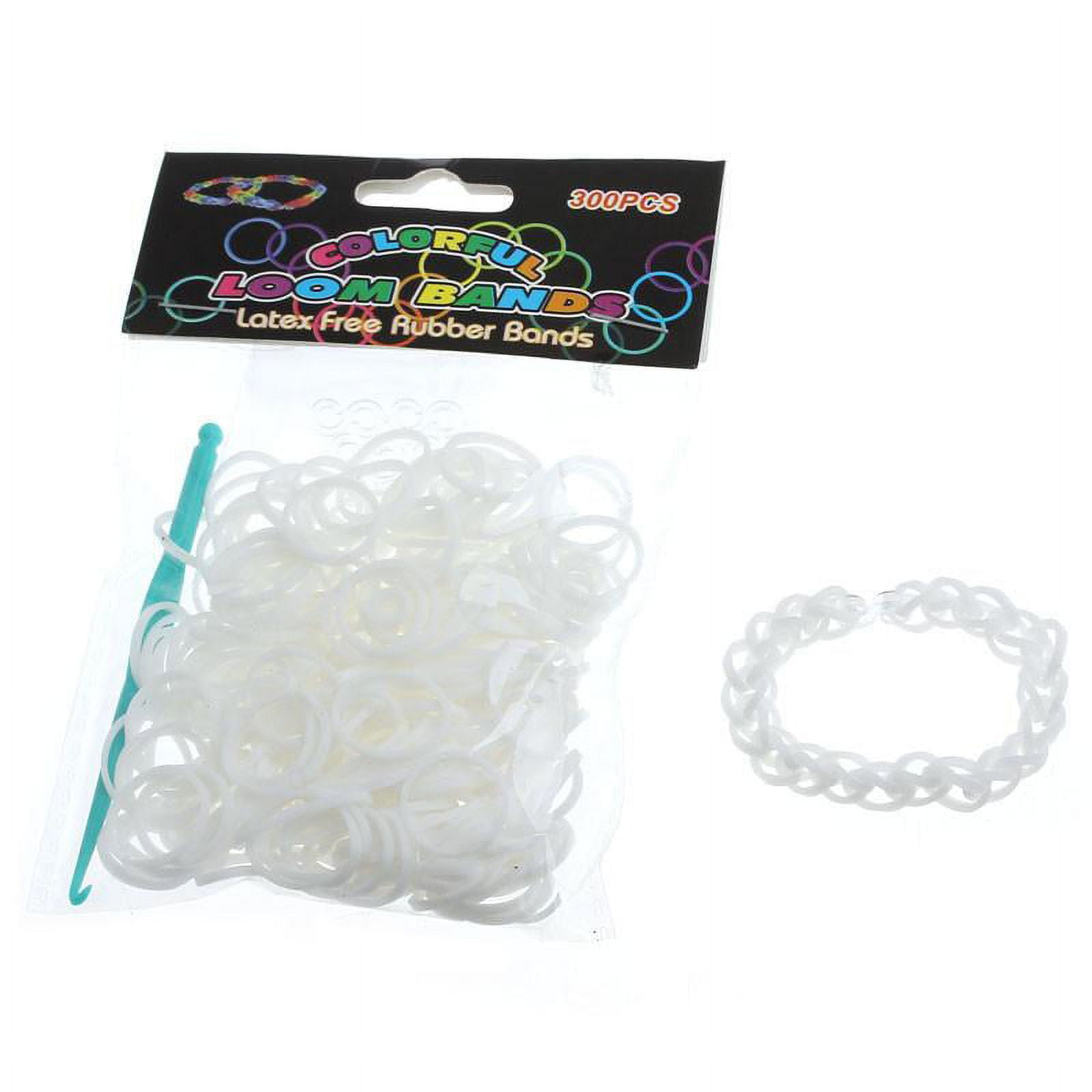 1000 Black Loom Hair Braid Bracelet Rubber Band Refill + 50 S Connectors