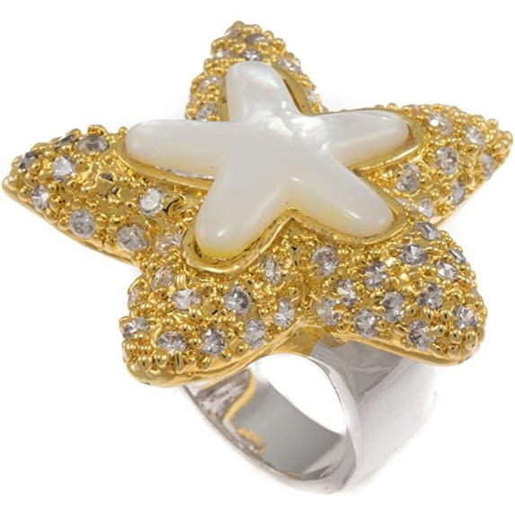 Sexy Starfish Ladies CZ Cocktail Ring RL293