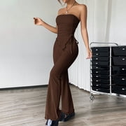 Sexy Street Fashion Outfit Spring/Summer Tube Top and Long Pants Two-Piece Set