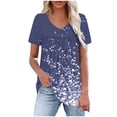 thumbnail image 1 of Summer Tops For Women 2025 Summer Tops For Women 2025 Trendy Plus Western Tshirts Shirts For Women V Neck Peasant Blouses For Women Plus Womens Graphic Blouses Plus Size My Order Under 5, 1 of 4