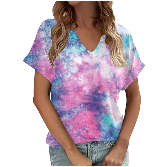 Sexy Summer Tops For Women 2025 Women'S Tops Dressy Casual VneckWestern Tshirts Shirts For Women GraphicWomens Blouses Short Sleeve Dressy CasualWhite V Neck T Shirts Women Cotton