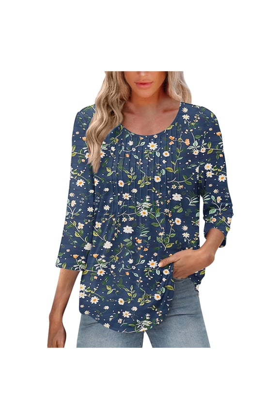 Boho Tops for Women Off The Shoulder Tops Plus Size Pink Western 3/4 Sleeve Shirts Cactus Women Blouses Fall Casual