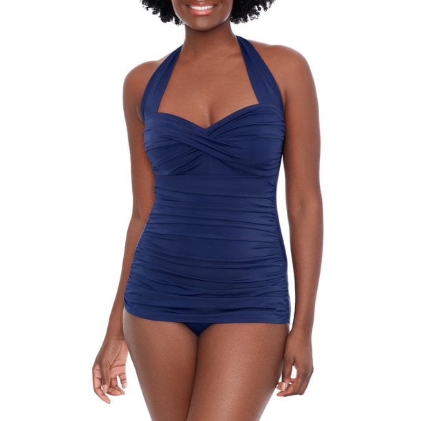 Aqua Sphere Siskin One-Piece Swimsuit For Women - Navy Blue/Dark Pink, Size 30, Chlorine-Resistant & Supportive