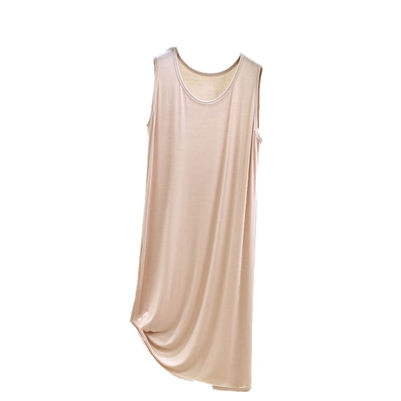 Sexy Tank Nightgowns for Women Comfy Modal Sleeveless Sleep Shirts Crewneck Night Lingerie Dress