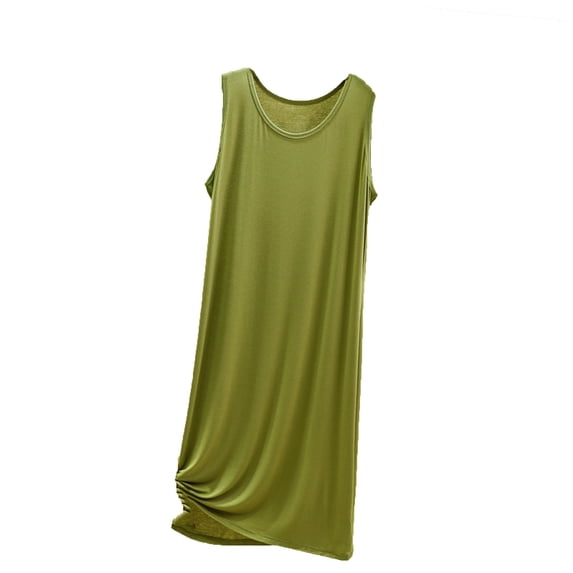 Sexy Tank Nightgowns for Women Comfy Modal Sleeveless Sleep Shirts Crewneck Night Lingerie Dress