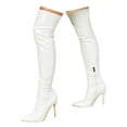 thumbnail image 1 of Sexy Thigh High Boots for Women Ladies Slim Fit Patent Leather Pointed Toe Stiletto High Heels Over-The-Knee Long Boots, 1 of 6