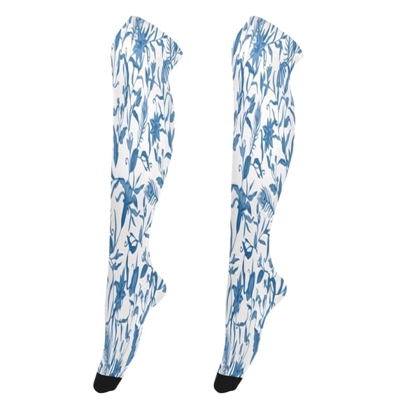 Sexy Thigh High Stockings - Silky Smooth & Stay-Up Design for Legs That Slay! Cream Clematis