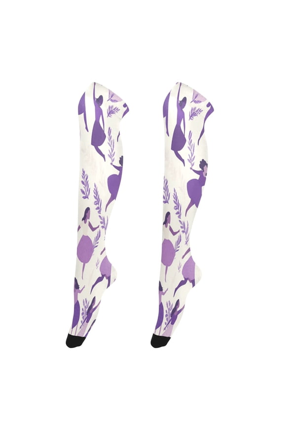 Sexy Thigh High Stockings - Silky Smooth & Stay-Up Design for Legs That Slay Women in Various Poses