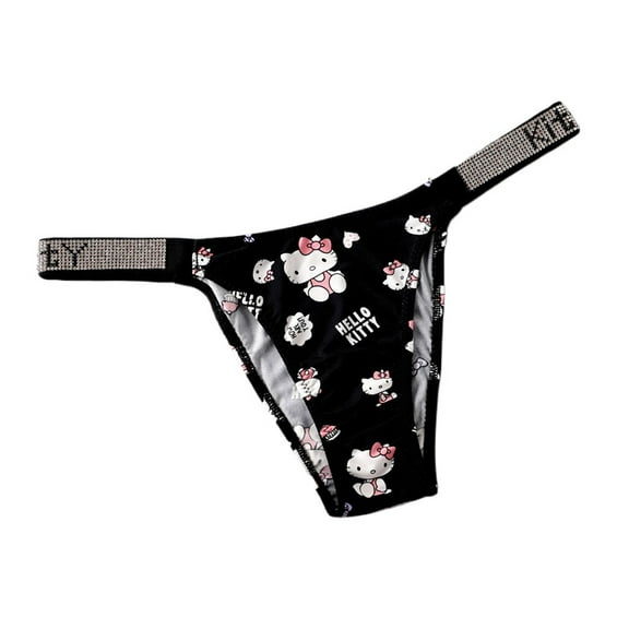Sexy Thong Kitty Panties Kawaii Cute Cartoon Underwear Women Ice Silk Briefs Girl Gift Underpants