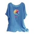 thumbnail image 1 of Sexy Tops For Women 2025 Summer Plus Size Tops For Women Summer CottonTshirts Shirts For Women Graphic CatsPlus Size Blouses For Women 4X-5XWomens T Shirts Casual Boho, 1 of 5
