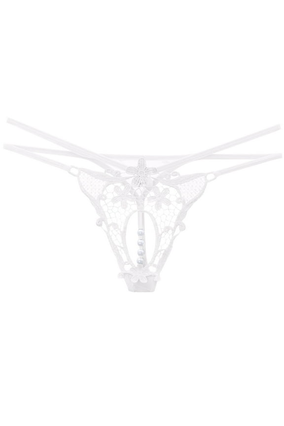 Sexy Transparent Spicy Open Crotch Thong For Women With Low Waist And Seductive Charm Pearl Massage Japanese Hollowed Out T Shaped Underwear