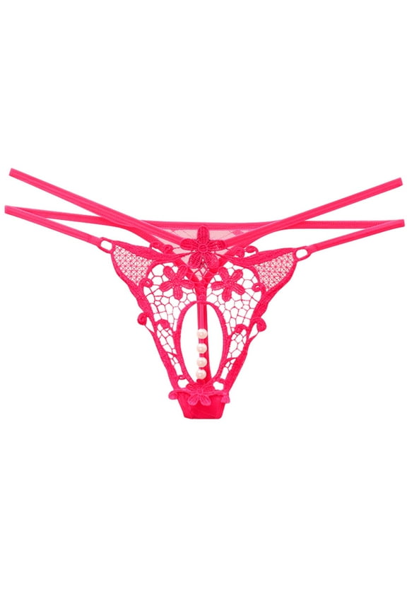 Sexy Transparent Spicy Open Crotch Thong For Women With Low Waist And Seductive Charm Pearl Massage Japanese Hollowed Out T Shaped Underwear