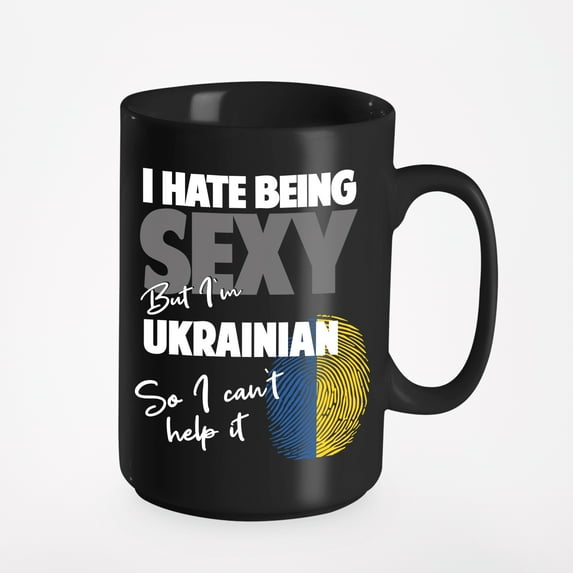 Sexy Ukrainian Cute, Black 15oz Ceramic Mug