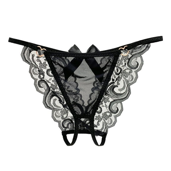 Underwear for Women Bikini Underwear for Women Naughty Panties Black Lace Shorts One Size