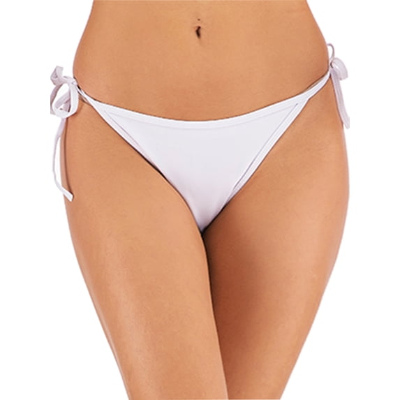 Sexy V Cut Bikini Bottom Tie Sides for Women Cheeky Booty Ladies Swimsuit Bikini Bottom