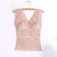thumbnail image 1 of Women's Fashion Sexy Ladies Lace Flower Padded Long Crop Top V-Neck Sleeveles Vest Tops Bras, 1 of 2