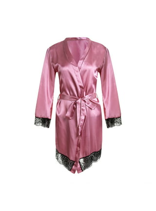 Women Lingerie Robe Long Sheer Kimono Robe with Fur See Through Nightdress  Cover Up Plus Size