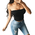 thumbnail image 1 of Sexy Women Off Shoulder Crop Tops Elastic Strapless Bandeau Tube Tops Shirt, 1 of 3