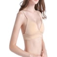 thumbnail image 1 of Sexy Women Padded Push Up Wire Free None Closure Fitness Three Quarters Cup Underwear Shockproof Strappy Safety Bra, 1 of 3