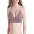thumbnail image 1 of Sexy Women Padded Push Up Wire Free None Closure Fitness Three Quarters Cup Underwear Shockproof Strappy Safety Bra, 1 of 5