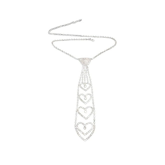 Sexy Women Rhinestone Bling Bow Tie Fashion Necktie Choker Necklace Elegant Statement Jewelry for Her