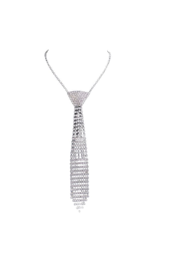 Sexy Women Rhinestone Bling Bow Tie Fashion Necktie Choker NecklaceWomens Necklaces Accessories for Women