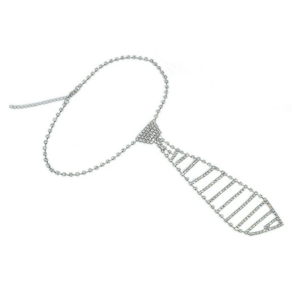 Sexy Women Rhinestone Bling Bow Tie Fashion Necktie Choker NecklaceWomens Necklaces Everyday Wear