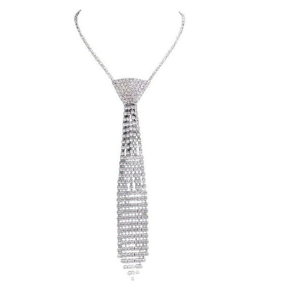 Sexy Women Rhinestone Bling Bow Tie Fashion Necktie Choker Necklace
