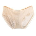 thumbnail image 1 of Sexy Women's Lace Edge Transparent Mesh Low Waist Plus Size Ultra Thin Lifting Triangle Underwear - Flower Embroidery, Daily/Casual/Club Wear, 1 of 3