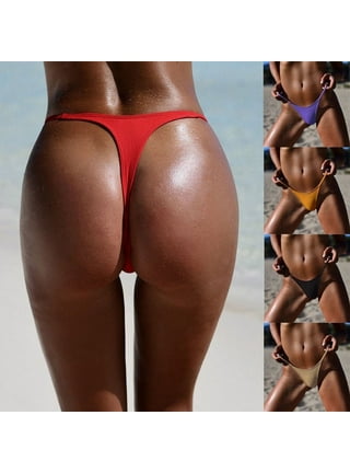 Sexy Women Bikini Thong Bottom Brazilian High Waist Swimwear Beachwear  Bathing Suit