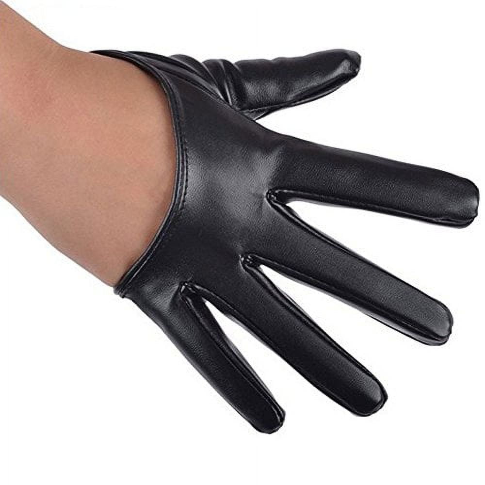 Sexy Womens Faux Leather Half Five Finger Half Palm Warm Gloves Mittens  (Black) - Walmart.com