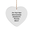 thumbnail image 1 of I'm That Sexy Woodworker Everybody's Talking About Heart Ornament, Woodworker Gifts for Men, Women, Friends, and Family, White 3-Inch Sturdy MDF Ornament, Christmas Unique Gift Ideas, 1 of 4
