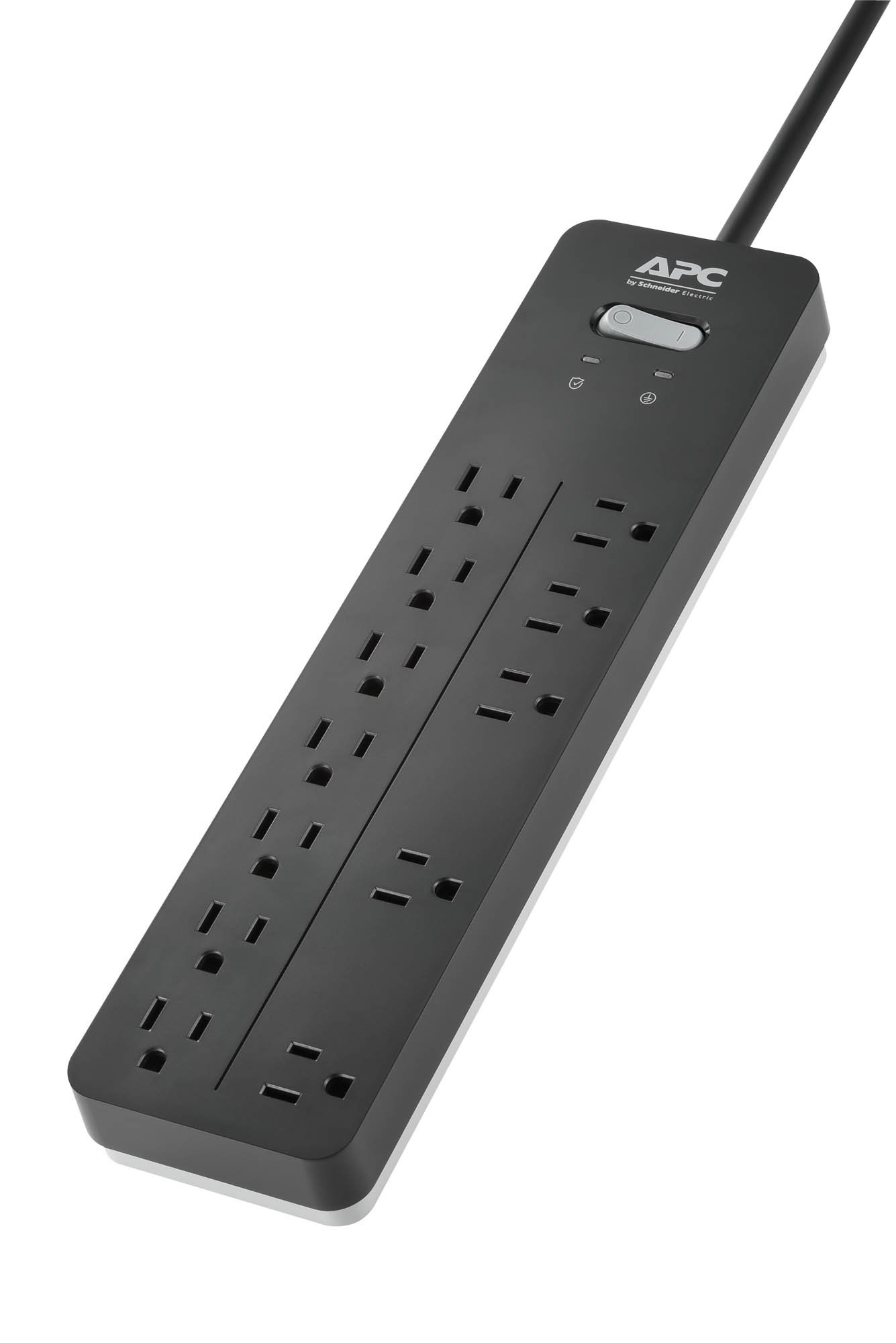 APC Surge Protector Power Strip, PH12, 2160 Joules, Flat Plug, 12